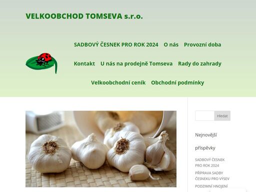 maloobchod a velkoobchod s osivy, hnojivy, květináči, obaly, zahradnickými potřebami a postřiky