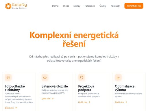 specialisté na fotovoltaické elektrárny, bateriová úložiště a komplexní energetická řešení. nabízíme profesionální služby od návrhu až po servis.