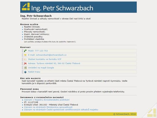 zprostředkování prodeje a pronájmu nemovitostí, vypracování znaleckých posudků, tržní oceňování nemovitostí, soudní znalec.
