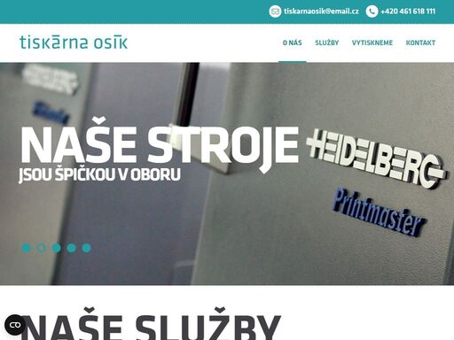 tiskárna osík nacházející se kousek od litomyšle. vytiskneme pro vás cokoliv si budete přát.