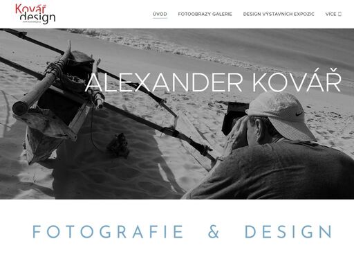 představení designéra a fotografa, výběr z tvorby