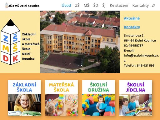 základní škola a mateřská škola dolní kounice - úvodní stránka.