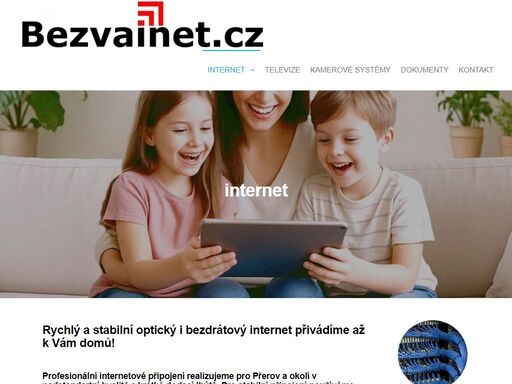 stabilní rychlé připojení k internetu. vysoká dostupnost připojení k síti internet. optický a bezdrátový internet pro přerov a okolí.