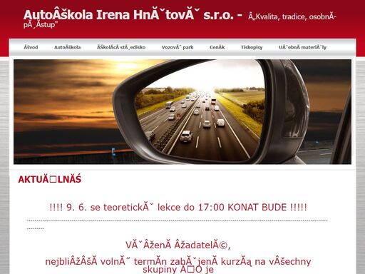 auto?kola irena hnátová s.r.o. - ?kvalita, tradice, osobní poístup