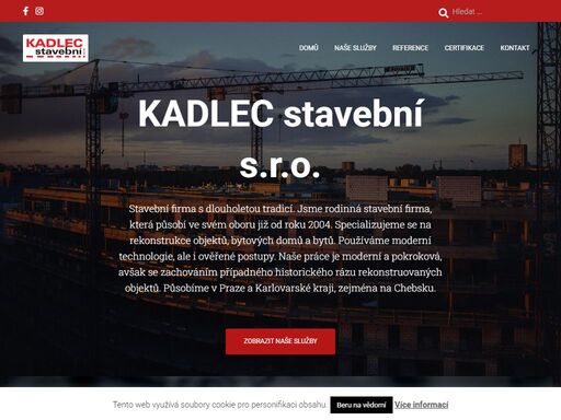 naše stavební firma cheb nabízí: rekonstrukce, stavební a zednické práce, zateplení domů, zemní práce, opravy fasád, obklady a dlažby a mnoho dalších.