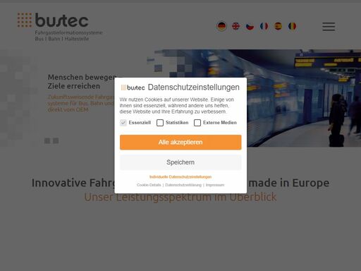 bustec liefert zukunftsweisende fahrgastinformationssysteme für bus, bahn und haltestelle – direkt vom oem, made in europe.