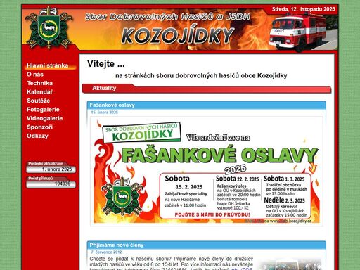 sdh - sbor dobrovolných hasičů obce kozojídky
