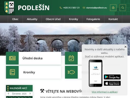 oficiální stránky obce podlešín