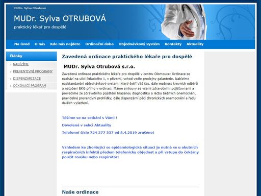 mudr. sylva otrubová, praktický lékař pro dospělé, olomouc