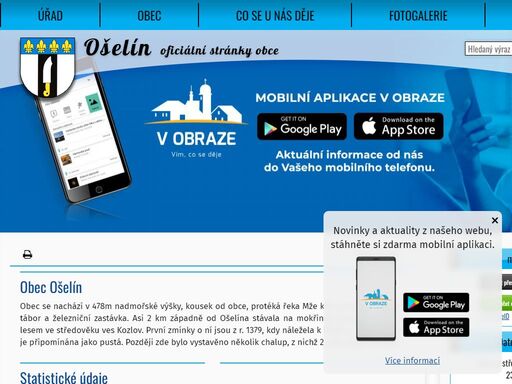 oficiální stránky obce ošelín