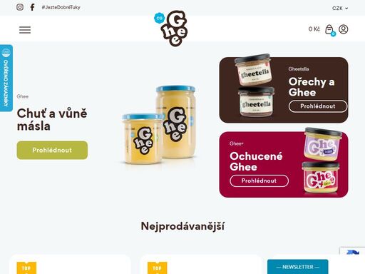 dodejte chuť a vůni másla do každého jídla! ghee se nepřepaluje, je bez laktózy a s vitamíny a, d, e a k. díky báječnému ghee to bude ve vaší kuchyni vonět a talíře budou prázdné raz-dva.
