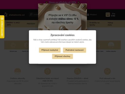 nabízíme zlaté náušnice, prsteny, řetízky, náramky za výhodné ceny. vše skladem a ihned k odeslání. zlato si můžete vyzkoušet na pobočce v ostravě nebo bílovci.