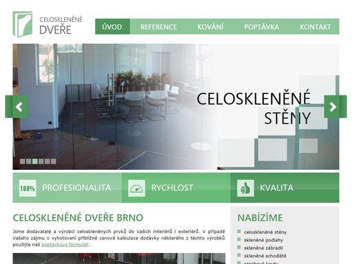 celoskleněné dveře brno - dodavatel a výrobce celoskleněných dveří, stěn, zábradlí, schodišť a jiných skleněných prvků