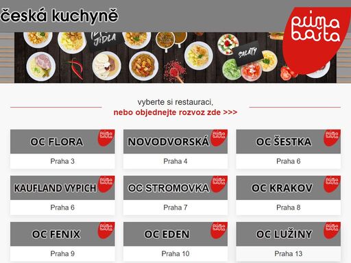 restaurace v praze, čestlicích a českých budějovicích. nabídka poctivých českých jídel. teplá jídla, polévky, saláty, výhodná menu, nápoje.