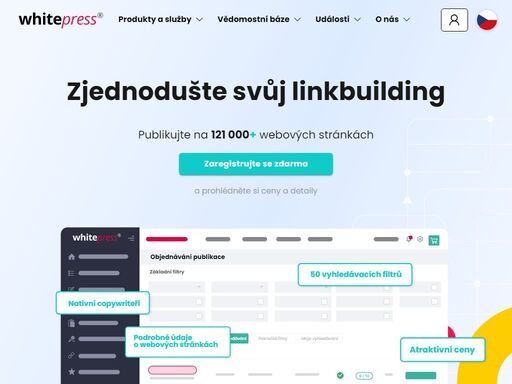 inovativní nástroj pro inzerenty, vydavatele a copywritery. whitepress podporuje a automatizuje proces tvorby, publikace a analýzy obsahu.