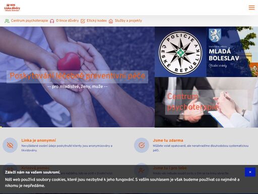 linka důvěry mladá boleslav poskytuje volajícím telefonickou krizovou pomoc a základní poradenství (tel.: 326 741 481). vedle telefonické intervence je možné využít psychoterapickou poradnu.