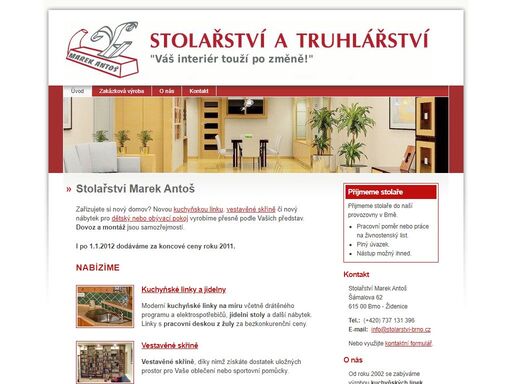 zakázková výroba a montáž nábytku, vestavěných skříní a kuchyňských linek. stolařství a truhlářství pro brno a okolí.