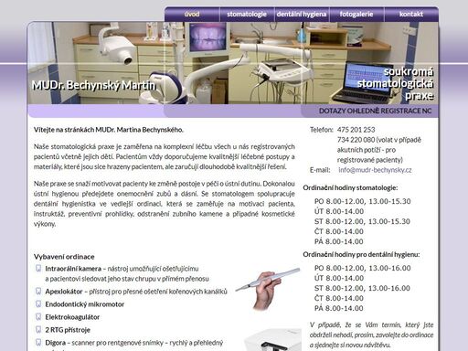 mudr. bechynský - stomatologická praxe, dentální hygiena, komplexní léčba ústní dutiny