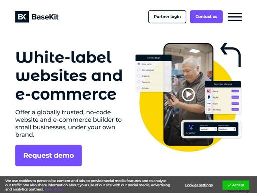 white-label website builder, e-commerce, and bookings software. robust, secure, and built to scale. trusted by millions of small businesses.