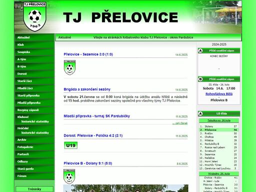 tj přelovice fotbal 