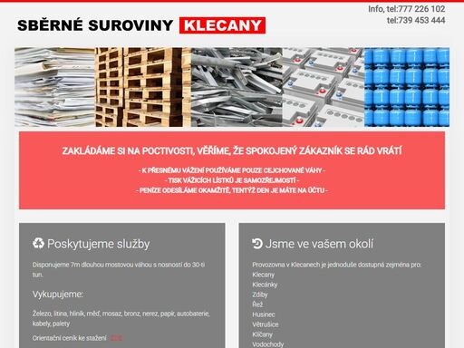 vykupujeme železo, hliník, měď, mosaz, bronz, nerez, papír, autobaterie, kabely, palety v klecanech a okolí. dále prodáváme propan-butanové lahve.