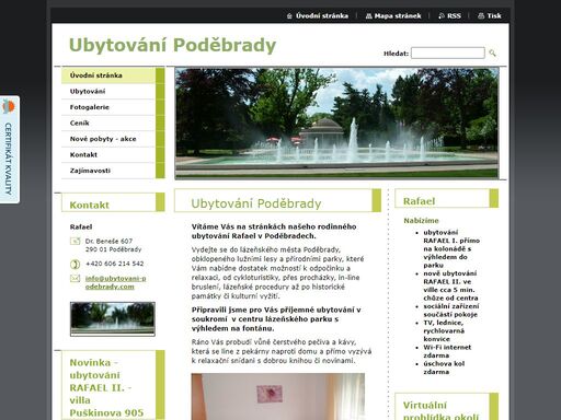 připravili jsme pro vás příjemné ubytování v centru lázeňského parku. ubytování v poděbradech apartmány rafael. www.ubytovani-podebrady.com/