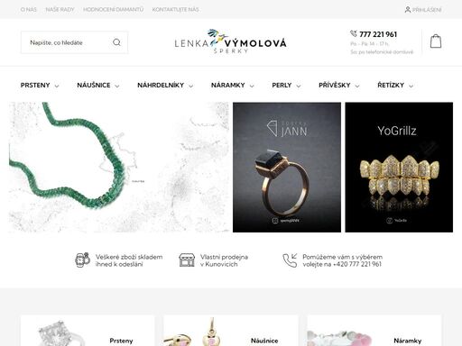 homepage. šperky lenka výmolová
jsme rodinná firma, která byla založena a zaregistrována na puncovním úřadě v praze v roce 1992. specializujeme se na prodej šperků z různých koutů světa a ruční výrobu šperků. na světových veletrzích pro vás vybírám nejnovější trendy ve špercích ze zlata, stříbra nejen v kombinaci s…