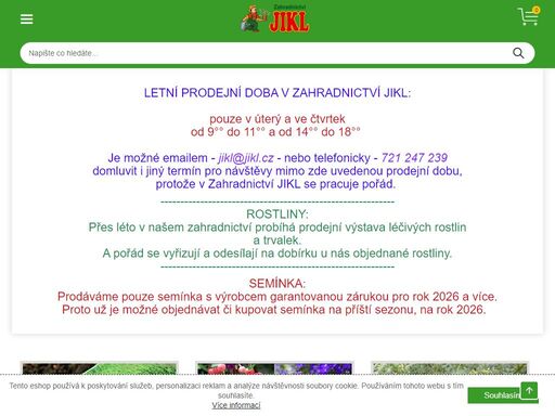 více jak 1200 druhů semen od nejlepších českých šlechtitelů.