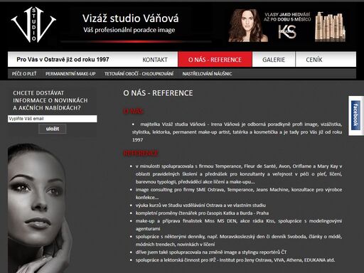 o vizáž studiu a naše reference