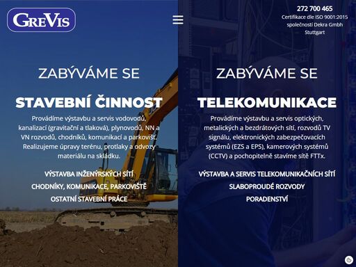 předmětem našich činností je zejména provádění staveb, jejich změn a odstraňování,zřizování, montáž, údržba a servis telekomunikačních zařízení jednotné telekomunikační sítě v rozsahu drátová telekomunikační vedení v místních sítích včetně navazujících kabelových souborů.