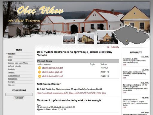 oficiální web obce vlkov