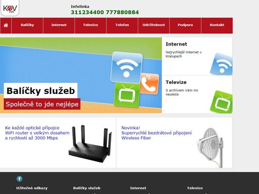 internet, telefon a televize v kralupech nad vltavou a okolí