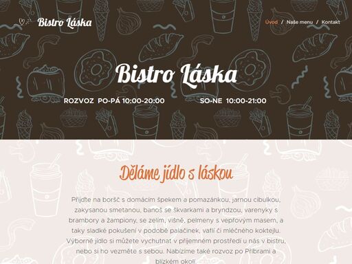 přijďte na boršč s domácím špekem a pomazánkou, jarnou cibulkou, zakysanou smetanou, banoš se škvarkami a bryndzou, varenyky s brambory a žampiony, se zelím, višně, pelmeny s vepřovým masem, a taky sladké pokušení v podobě palačinek, vaflí či mléčného koktejlu. výborné jídlo si můžete vychutnat v příjemném prostředí u nás v bistru, nebo si ho...