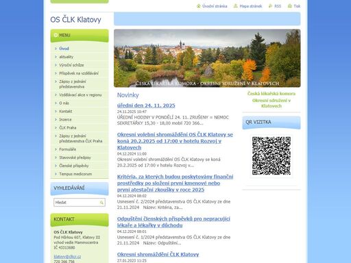 lékařská komora klatovy, okresní oblastní sdružení klatovy, lékaři klatovy, os člk klatovy, stránky okresního sdružení klatovy české lékařské komory