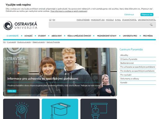 centrum pyramida - oficiální internetové stránky ostravské univerzity.