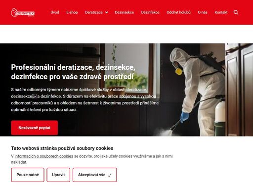 naše firma se zabývá hubením hlodavců (deratizace), obtížného hmyzu (dezinsekce), ničením choroboplodných zárodků (dezinfekce). 