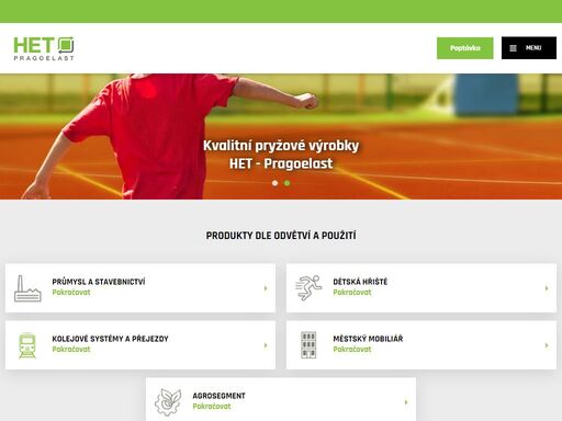 společnopst pragoelast s.r.o. vyrábí pryžové výrobky, protihlukové desky, sportovní povrchy a antivibrační podložky.