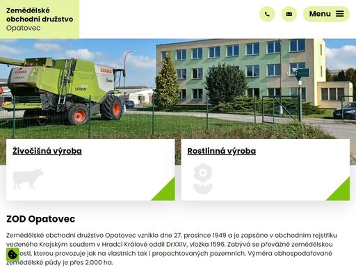 zemědělské obchodní družstvo opatovec - rostlinná výroba, živočišná výroba, zámková dlažba, obiloviny, skot, hrách
