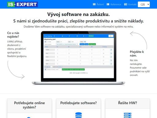 is-expert - vývoj software na zakázku, informační systémy na míru, moderní webové stránky a správa sítí. šetříme váš čas a práci.