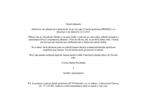 autoservis prokos je moderní více značkový servis, který nabízí spolehlivé a rychlé služby. disponujeme autoservisem, klempírnou, autolakovnou i pneuservisem.