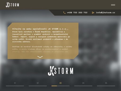 spolehlivý a inovativní partner v armádní výzbroji a bezpečnostních řešení.