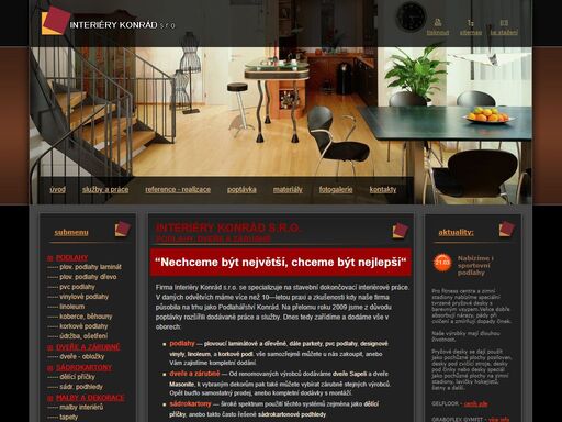 interiéry konrád s.r.o. — podlahy, podlahářství, plovoucí podlahy, dveře, zárubně