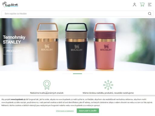 kupdárek.cz - eshop s dárky, designovými doplňky, termosky, šperky a mnoho další výrobků 