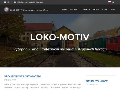 železniční muzeum v krušných horách. společnost loko-motiv provozuje historická kolejová vozidla, pořádá železniční akce a buduje muzeum ve výtopně křimov.