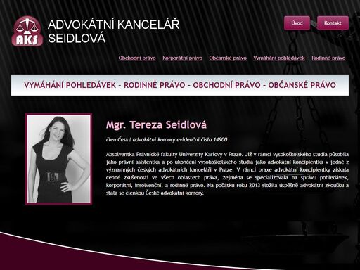 advokátní kancelář seidlová. zaměření na obchodní, korporátní, občanské, rodinné právo a vymáhání pohledávek