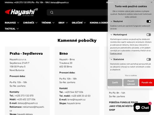 obchod hayashi se již mnoho let specializuje na prodej vybavení a potřeb pro bojové sporty. naše široká nabídka potřeb pro bojové sporty obsahuje vše od boxerských rukavic, chráničů na zuby, kimona, přes lapy nebo boxovací pytle.