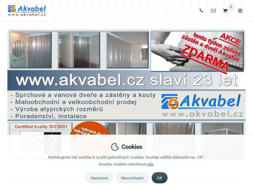 vítejte v e-shopu www.akvabel.cz. :: akvabel - sprchové dveře a vanové zástěny