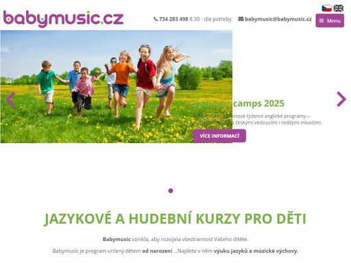 babymusic je program určený dětem od narození až po školní věk. specializujeme se na výuku jazyků a múzické výchovy. rozvíjíme všestrannost vašeho dítěte.