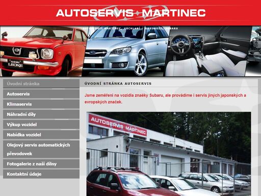 autoservis martinec ve vrchlabí je servis všech evropských a japonských vozu, zamioujeme se na subaru