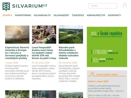 silvarium.cz - aktuální zpravy o lese, lesnictví, dřevařství pro lesníky a dřevaře i širokou veřejnost.